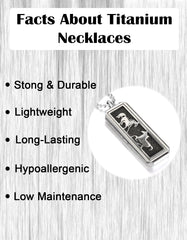 Just Aroma 08B07 Unisex Essential Oil Aromatherapy Titanium Locket Pendant Diffuser Necklace - Wild Horses