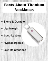Just Aroma 08B08 Unisex Essential Oil Aromatherapy Titanium Locket Pendant Diffuser Necklace - Cross