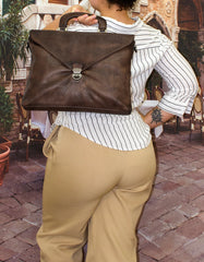 Fino 1718B-256 Full Grain Aniline Nappa Genuine Leather Messenger Bag