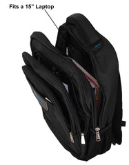 Fino 579 Unisex 15 inch Laptop Backpack - Black