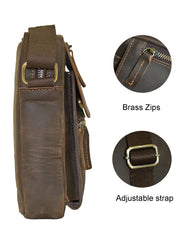 Fino 6583-5 Unisex Crossbody/ Sling Full Grain Genuine Leather Bag