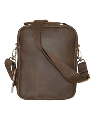 Fino 6592-3 Unisex Full Grain Genuine Leather Sling/ Shoulder Bag