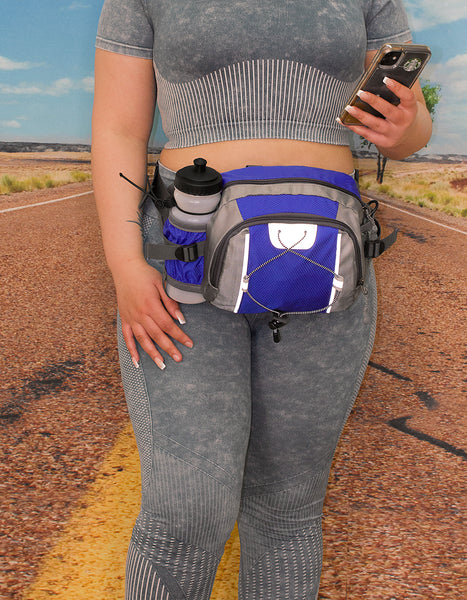 Fino B4506 Unisex Active Wear Hiking Waist Pack with Water Bottle Holder