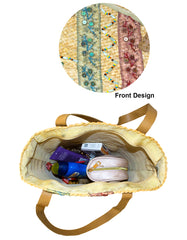 Fino CJK-05066 Exotic Straw Tote Beach Bag
