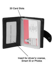 Fino DWS-801 Unisex Genuine Leather Card Holder Organizer Wallet with Box