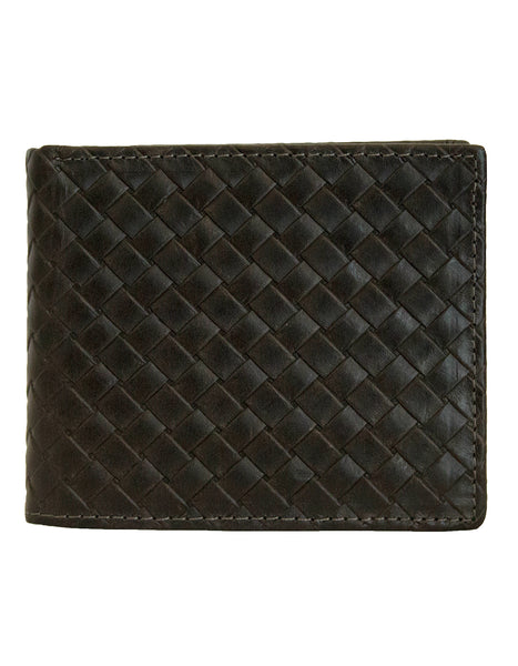 Fino DWS-833R Genuine Leather Bifold RFID Blocking Card Wallet with Box