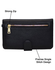 Fino F9705 Faux Leather All in 1 Purse/ Phone Bag with Shoulder Strap