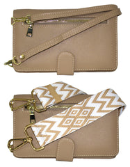 Fino F9705+RX240819 Faux Leather 2in1 Cellphone Bag & 2 Removable Straps