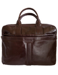 Fino FN8806 Unisex Business Genuine Leather Messenger/ Briefcase - Brown
