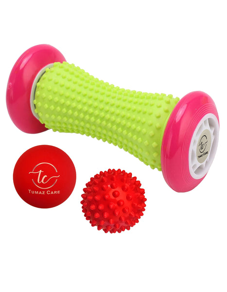 Tumaz Care FR021 3in1 Hand and Foot Massage Roller Spiky Ball and Lacrosse Ball