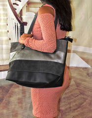 Fino G-8206-2 Faux Leather Tote Shoulder Bag