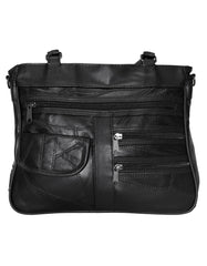 Fino GW-16040 Multi-Compartment Genuine Patch Leather Hand & Shoulder Bag