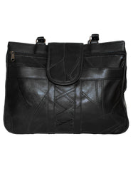 Fino GW-80182 Multi-Compartment Genuine Patch Leather Hand & Shoulder Bag