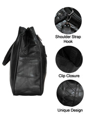 Fino GW-80182 Multi-Compartment Genuine Patch Leather Hand & Shoulder Bag