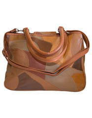 Fino GW-80182 Multi-Compartment Genuine Patch Leather Hand & Shoulder Bag