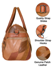 Fino GW-80205 Genuine Patch Leather Crisscross Plait Design Shoulder Bag