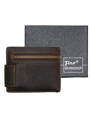 Fino GX-047 Full Grain Genuine Leather Mens Wallet with Box
