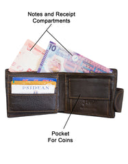 Fino GX-047 Full Grain Genuine Leather Mens Wallet with Box