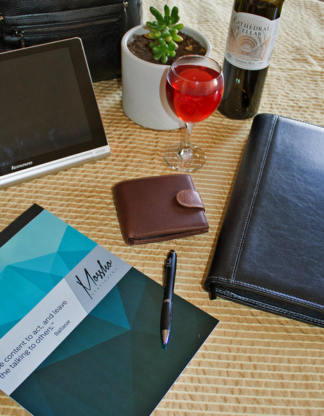 Fino GX-W202 Full Genuine Leather Wallet with Box - Coffee
