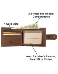 Fino HL-1301 Genuine Leather Card Holder Wallet with SD Card Holder & Box