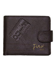 Fino HL-1333 Genuine Leather Laser Script Wallet with SD Card Holder & Box