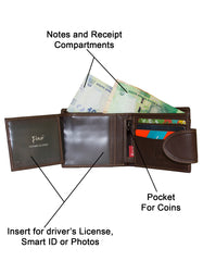 Fino HL-505 Genuine Leather Wolf Wallet with SD Card Holder & Box