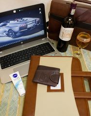 Fino HL-505 Genuine Leather Wolf Wallet with SD Card Holder & Box