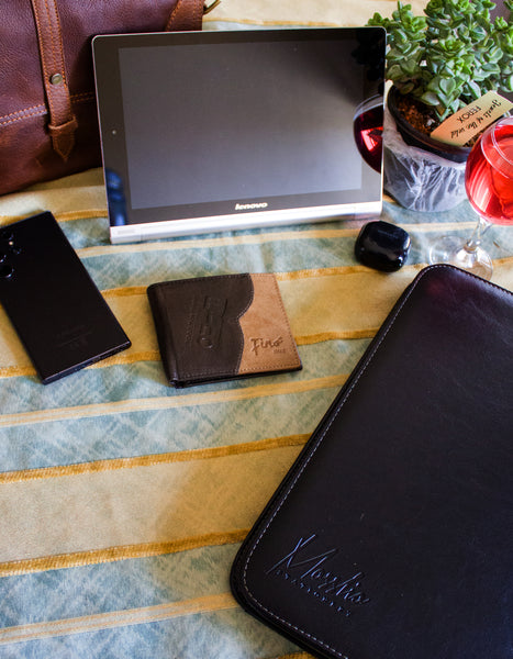 Fino HL-742 Genuine Leather Embossed Card Wallet with SD Card Holder & Box