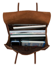 Luvsa LS-HO401 Full Grain Genuine Leather Women's Business Bag Genuine Leather Suede Interior