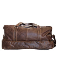 Luvsa LS-SEN11 Vintage Full Grain Genuine Leather 48L Travel Duffel Bag