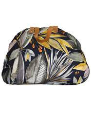 Luvsa LSHJT901 Polycotton & Genuine Leather Straps Weekender/ Overnight Bag