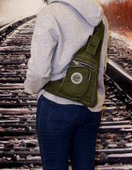 Fino SK-7726 Lightweight Waterproof Washed Nylon Crossbody Bag