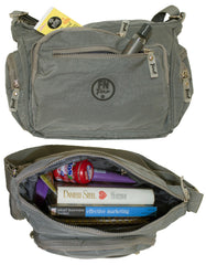 Fino SK-7741 Nylon Shoulder/ Crossbody Waterproof Ultra-Light Crinkle Bag