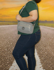 Fino SK-7744 Waterproof Ultra-Light Crinkle Nylon Crossbody/ Shoulder Bag