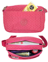 Fino SK-7745 Nylon Shoulder/ Crossbody Waterproof Ultra-Light Crinkle Bag