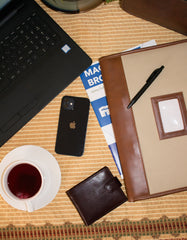 Fino SK-BK011 Top Grain Italian Leather Wallet with Box - Coffee