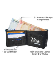 Fino SK-FZ19 Bifold Faux Leather Graffiti Wallet with SD Card Holder & Box