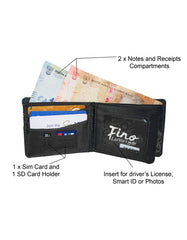 Fino SK-FZ19 Bifold Faux Leather Graffiti Wallet with SD Card Holder & Box