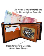 Fino SK-LS086 Soft Luxury Faux Leather Bifold Wallet with Gift Box