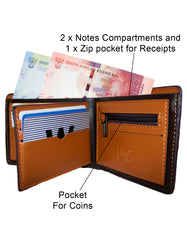 Fino SK-LS086 Soft Luxury Faux Leather Bifold Wallet with Gift Box