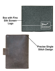 Fino SK-LV1313 Full Grain Genuine Leather Men's Compact Card Holder Wallet