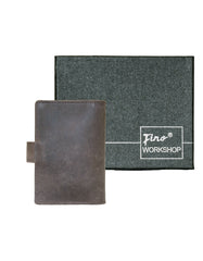 Fino SK-LV1313 Full Grain Genuine Leather Men's Compact Card Holder Wallet