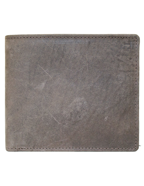 Fino SK-LVMK1 Full Grain Genuine Leather Men’s Bi-fold Wallet - Dark Coffee