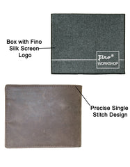 Fino SK-LVMK2 Full Grain Genuine Leather Men’s Bi-fold Wallet