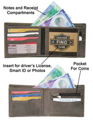 Fino SK-LVMK2 Full Grain Genuine Leather Men’s Bi-fold Wallet