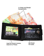 Fino SK-W17 Bifold Embossed Faux Buffalo Leather Wallet