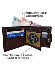 Fino SK-W17 Bifold Embossed Faux Buffalo Leather Wallet