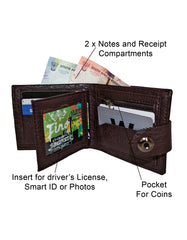 Fino SK-W17 Bifold Embossed Faux Buffalo Leather Wallet