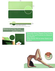 Tumaz Premium Eco Anti Slip TPE Reversible Yoga Mat with Carry Strap
