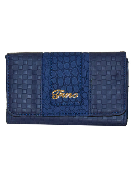 Fino 1004-093 Faux Leather Woven Design Card Holder Organiser Purse